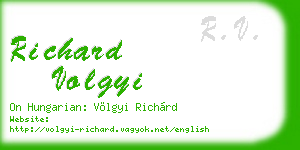 richard volgyi business card